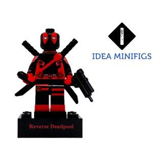 Reverse Deadpool Custom UV Print Design on Lego Minifigure